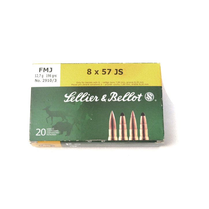 Boite de 20 cartouches 8 x 57 JRS  Sellier Bellot 196 gr  Oryx