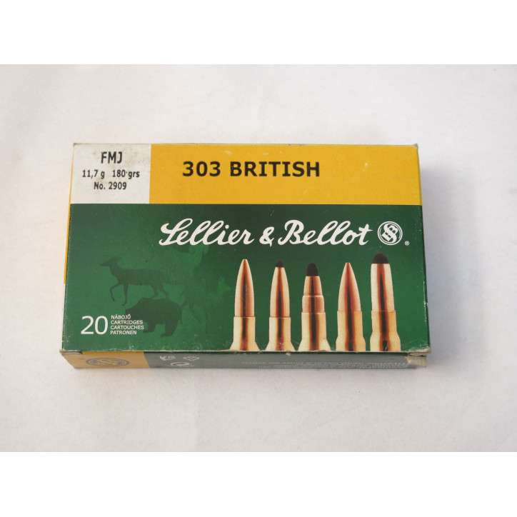 Boite de 20 cartouches 303 British FMJ Sellier bellot 