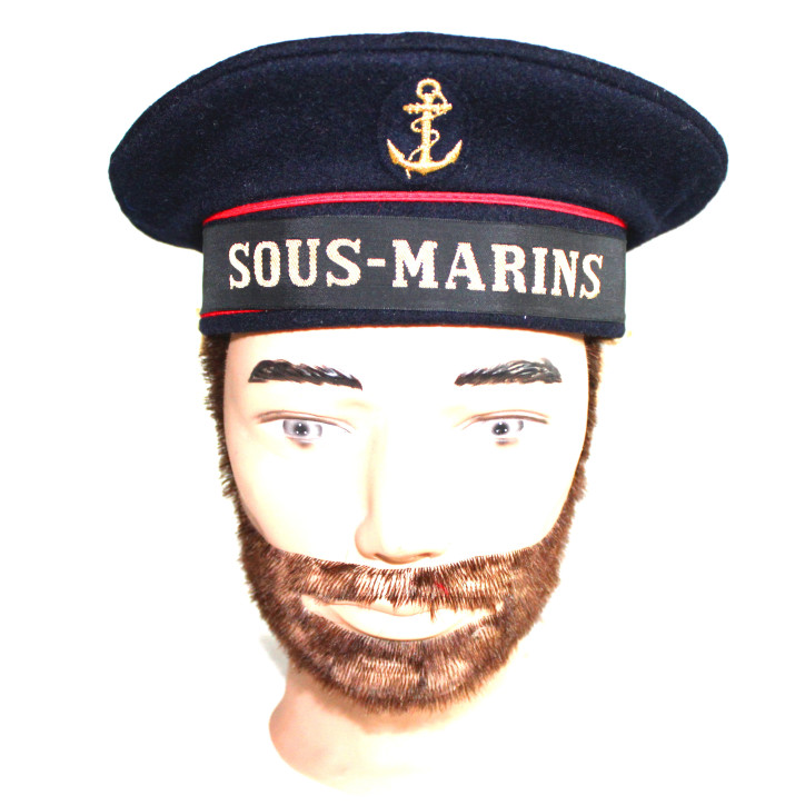 Béret/Bachi de Sous-Marinier français complet