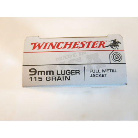 9 para LUGER boite de 50 cartouches Winchester  FMJ  115 GR  catégorie B 