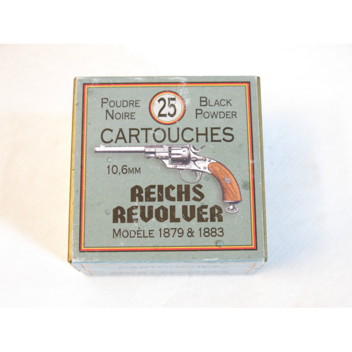 Boite de 25 cartouches 10.6 Reich revolver poudre noire