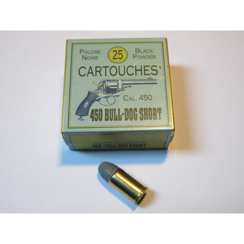 Boite de 25 cartouches 450 Bull Dog  poudre noire 