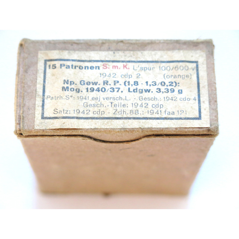 Boite vide 7.92 Mauser tracante 100/600 V orange cdp  42  ref c 52