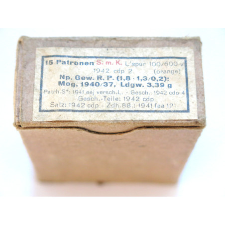 Boite vide 7.92 Mauser tracante 100/600 V orange cdp 42 ref c 52