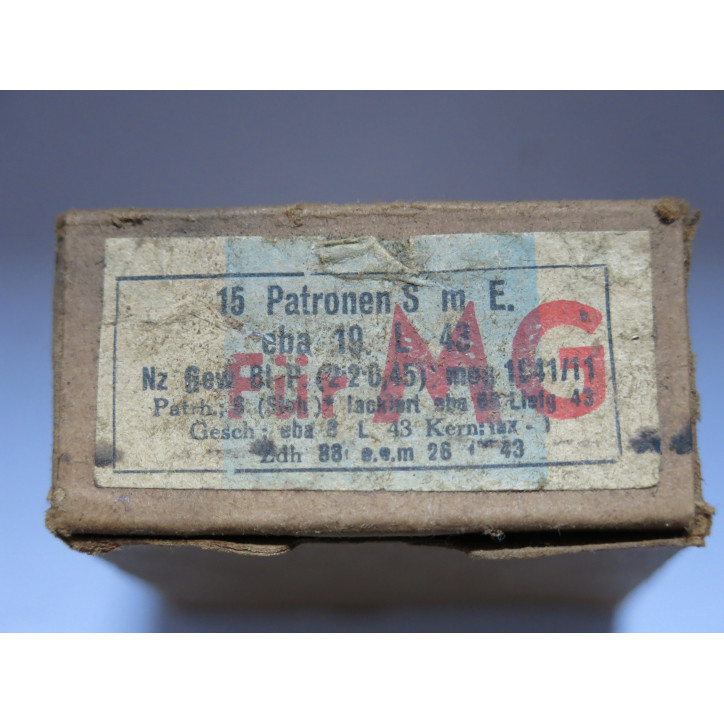 Boite vide Mauser 7.92 SmE semi perforante fur MG eba 19 L 43  ref c 57