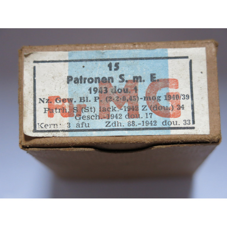 Boite vide Mauser 7.92 SmE semi perforante fur MG 1943 dou 4  ref c 57