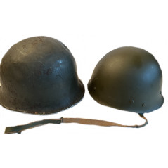Casque mod 51 complet avec sous casque complet, couvre casque et tissu et casque lourd