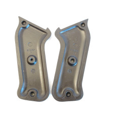 Paire de plaquettes bakélite MP38 ou MP40 marron