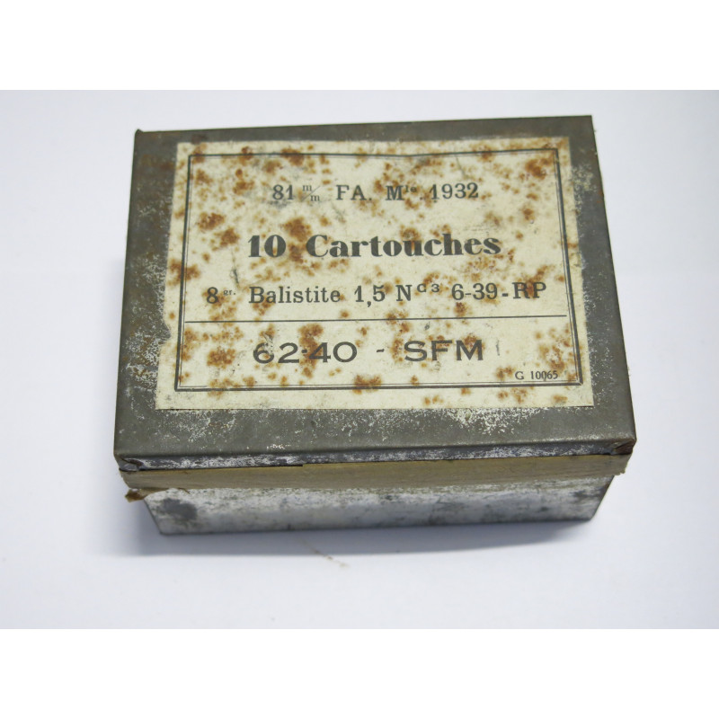 Boite vide relais de mortier Francais 1940 