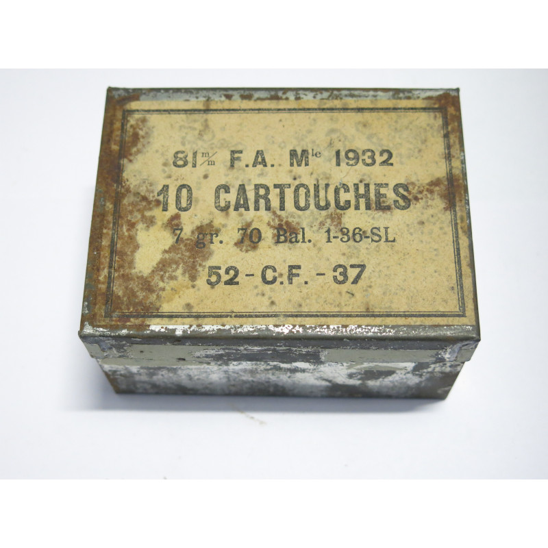 Boite vide relais de mortier 81 Français 1940 ref c 61  n6