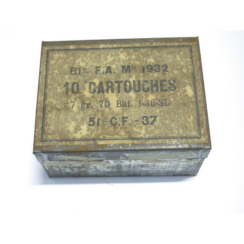 Boite vide relais de mortier 81 Francais 1940 ref c 61  n8