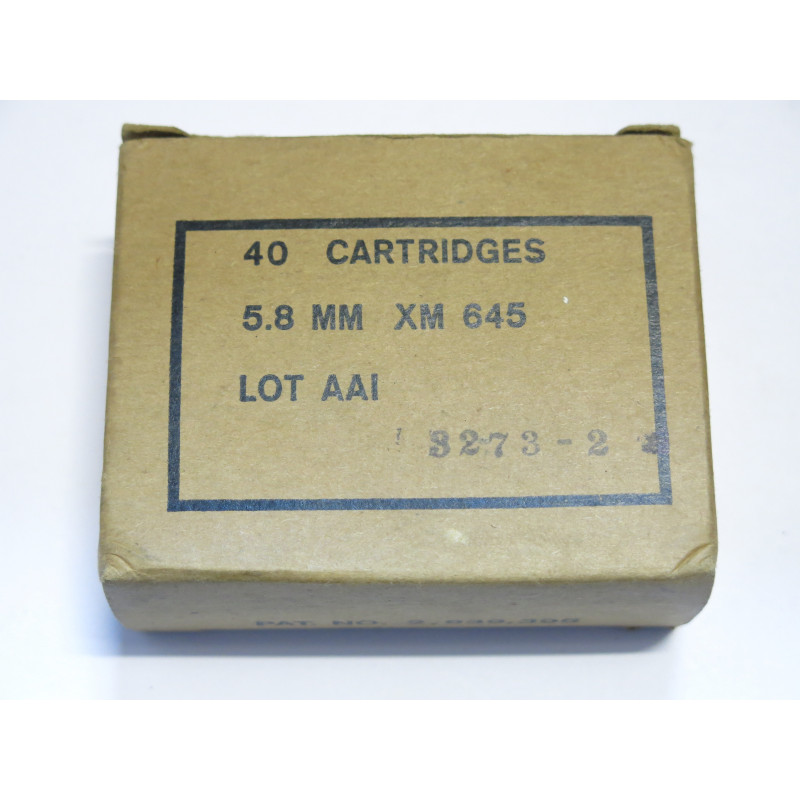 Boite vide cartouches 5.8 mm XM 645 ref C 60 
