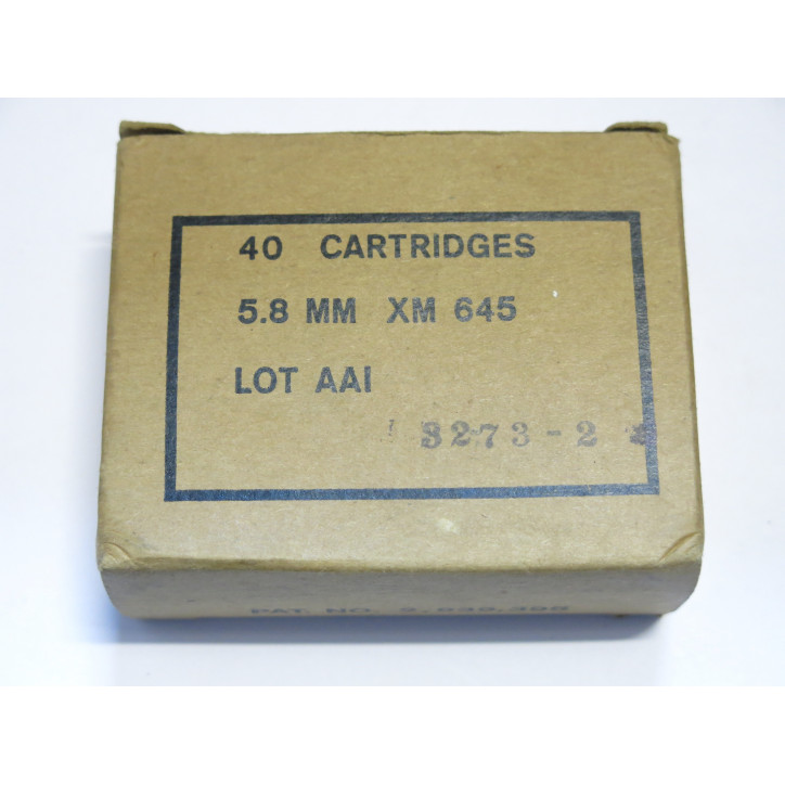Boite vide cartouches 5.8 mm XM 645 ref C 60 