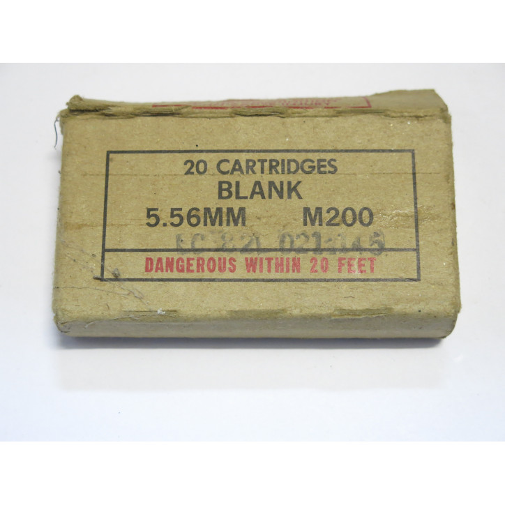 Boite  vide cartouches calibre 5.56 blank M200  ref C60 