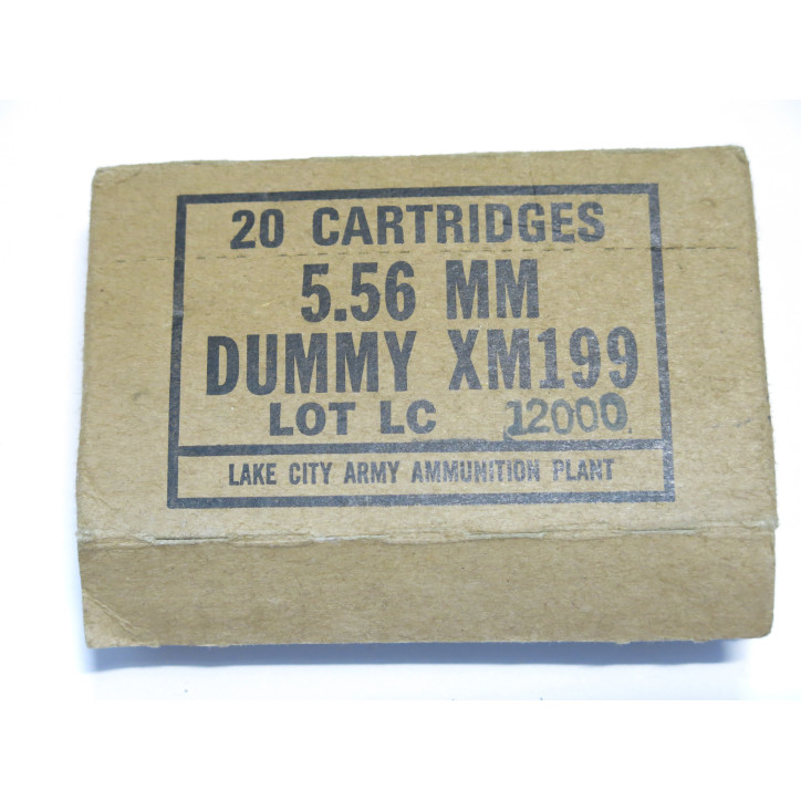 Boite  vide cartouches calibre 5.56 dummy XM 199 ref c 60 