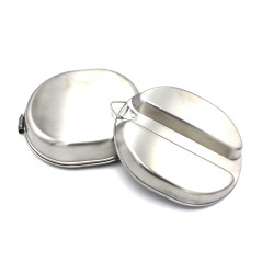 Set de gamelles en acier casserole et assiette style US