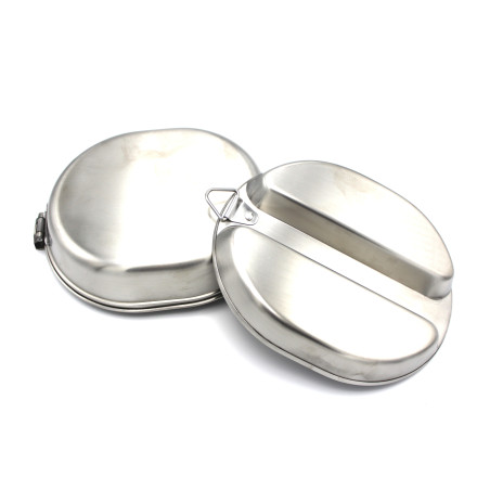 Set de gamelles en acier casserole et assiette style US