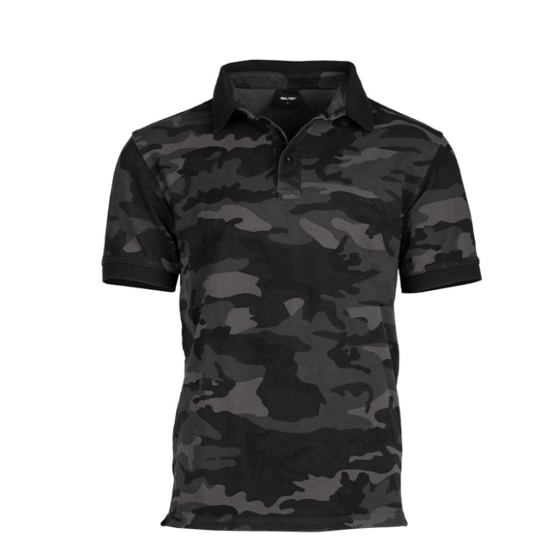 Polo en coton dark camo 