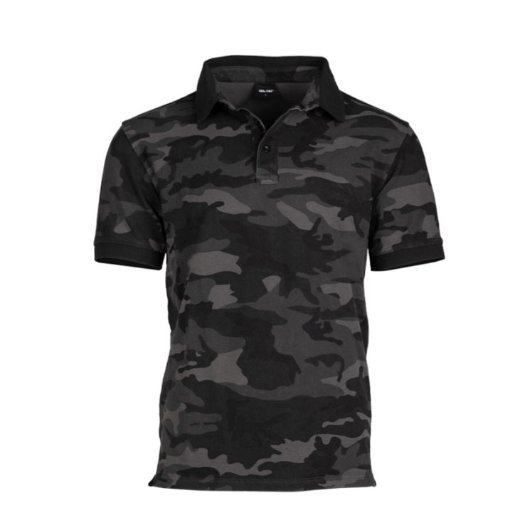 Polo en coton dark camo 
