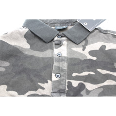 Polo en coton dark camo 