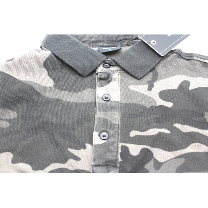 Polo en coton dark camo 