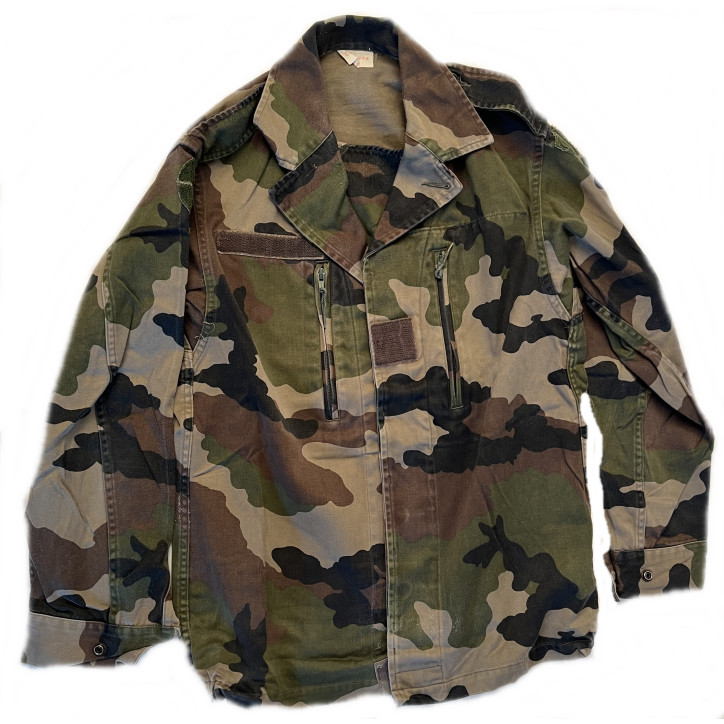 Ensemble Veste + Pantalon et casquette de l'armée française Type F2 camouflé