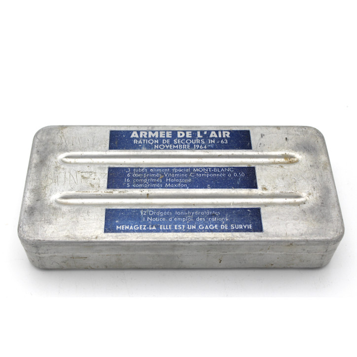 Boite vide de ration de l'armée de l'air de 1964