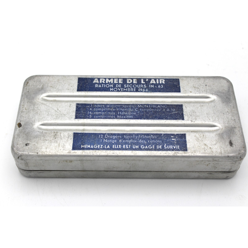 Boite vide de ration de l'armée de l'air de 1964