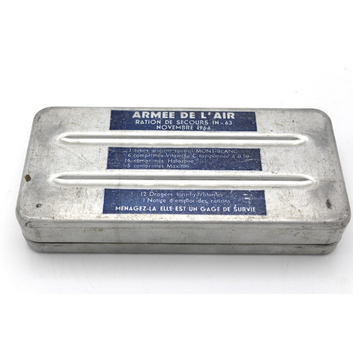 Boite vide de ration de l'armée de l'air de 1964
