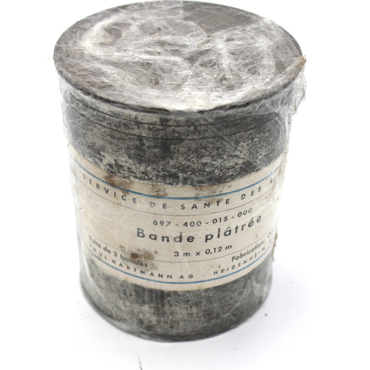 Boite de 3 bandes de plâtre du service de santé des armées françaises de 1955