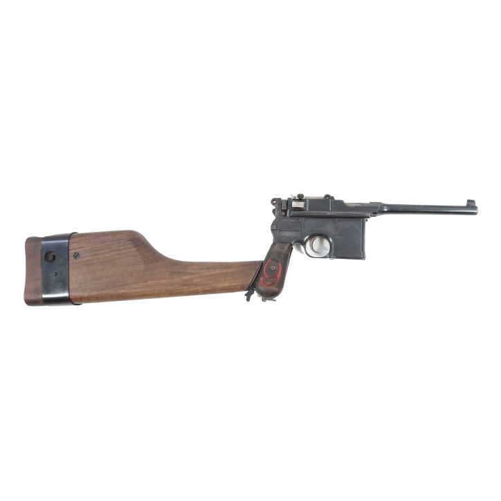 Étui crosse bois C96 1912-1916-1930 modèle avec Cerclage