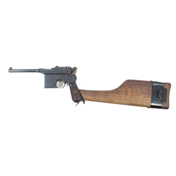 Étui crosse bois C96 1912-1916-1930 modèle avec Cerclage