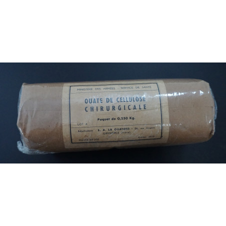 Paquet encore scellé de ouate de cellulose chirurgicale de 0.250g de 1959