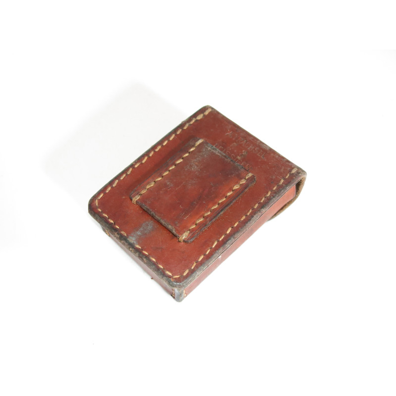 Porte boussole cuir modele artillerie Suisse box 205