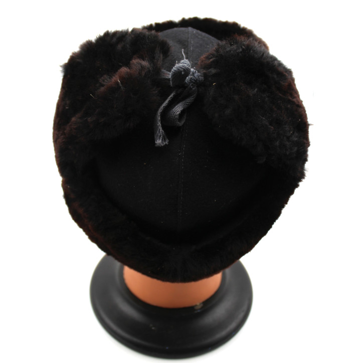 Ouchanka (chapka) marron et noire capitonnée