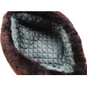 Ouchanka (chapka) marron et noire capitonnée