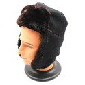 Ouchanka (chapka) marron et noire capitonnée