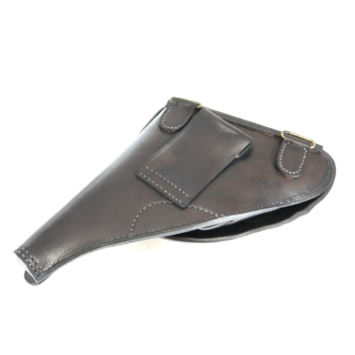 Superbe etui cuir pour revolver 1892 jambon couleur noire