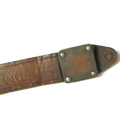 Bretelle cuir pour Telephone  de campagne Allemand  WH bakelite  datée1942 