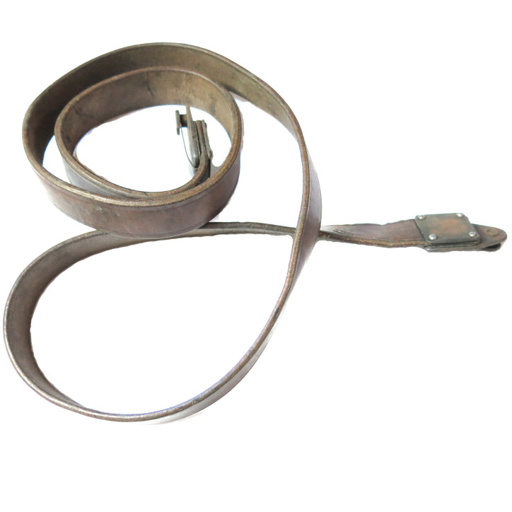 Bretelle cuir pour Telephone  de campagne Allemand  WH bakelite  datée1942 
