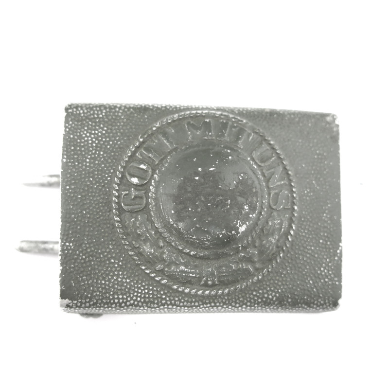 Boucle Alu originale de ceinturon Wehrmacht  39/45  denazifiée ref 444