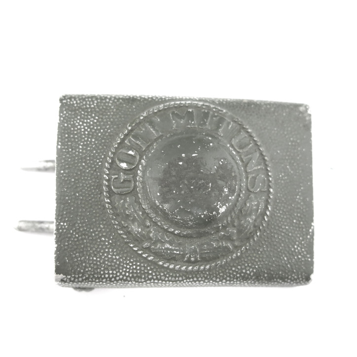 Boucle Alu originale de ceinturon Wehrmacht  39/45  denazifiée ref 444