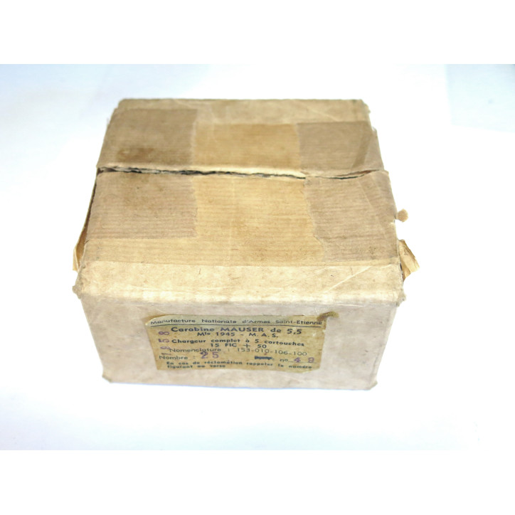 Boite vide d'origine pour 25 chargeurs carabine Mas 46 box 210 