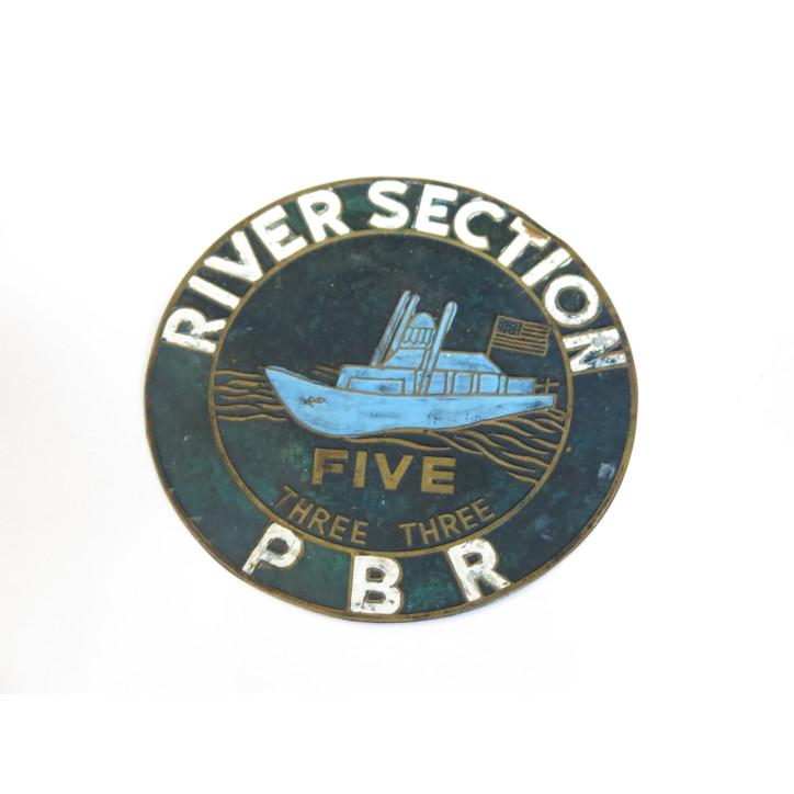 Plaque originale US River section PBR  US  Vietnam ref box 210