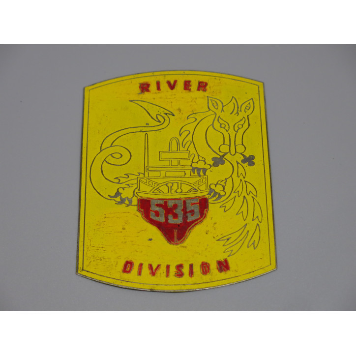 Plaque originale RIVER 535  Division  US Vietnam   ref box 211 