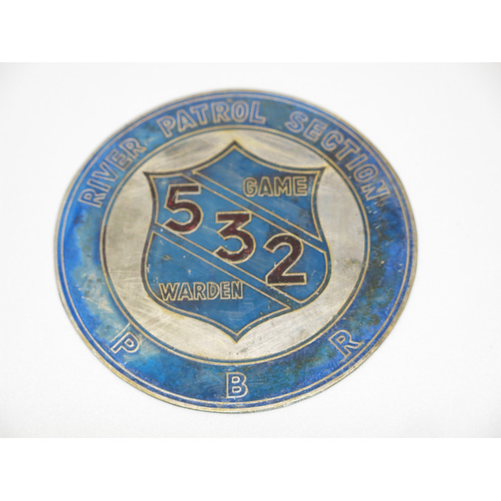 Plaque originale RIVER patrol section game Warden  532   US Vietnam   ref box 211 