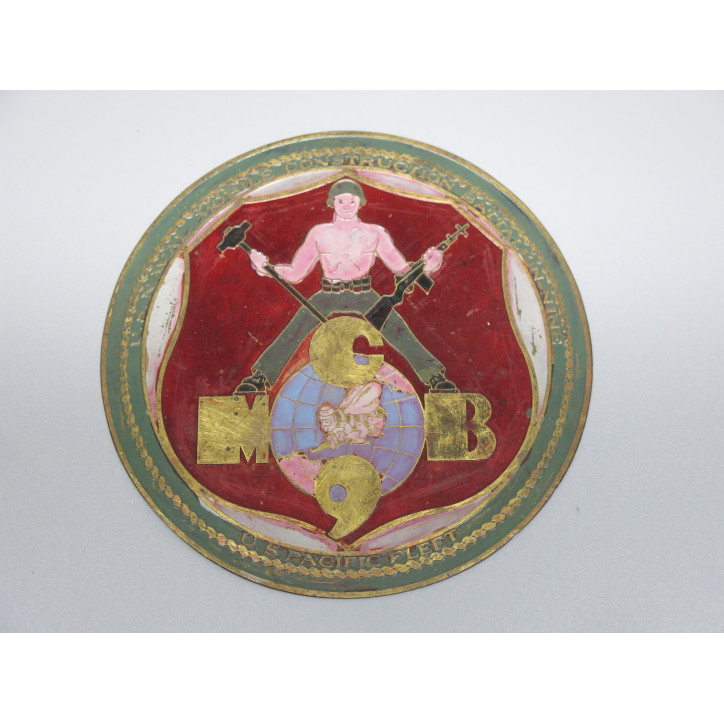 Plaque originale  MCB 9  US Vietnam   ref box 211 