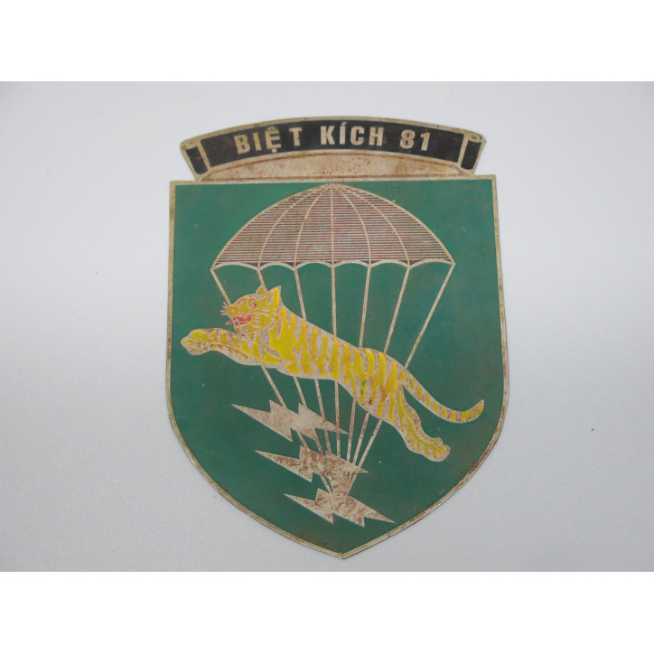 Plaque Airborne ranger originale  ARVN Vietnam Biet Kich 81 box 211 