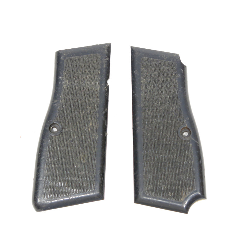 Paire de plaquettes en ABS noir pour pistolet  GP35 ref 47 box 212