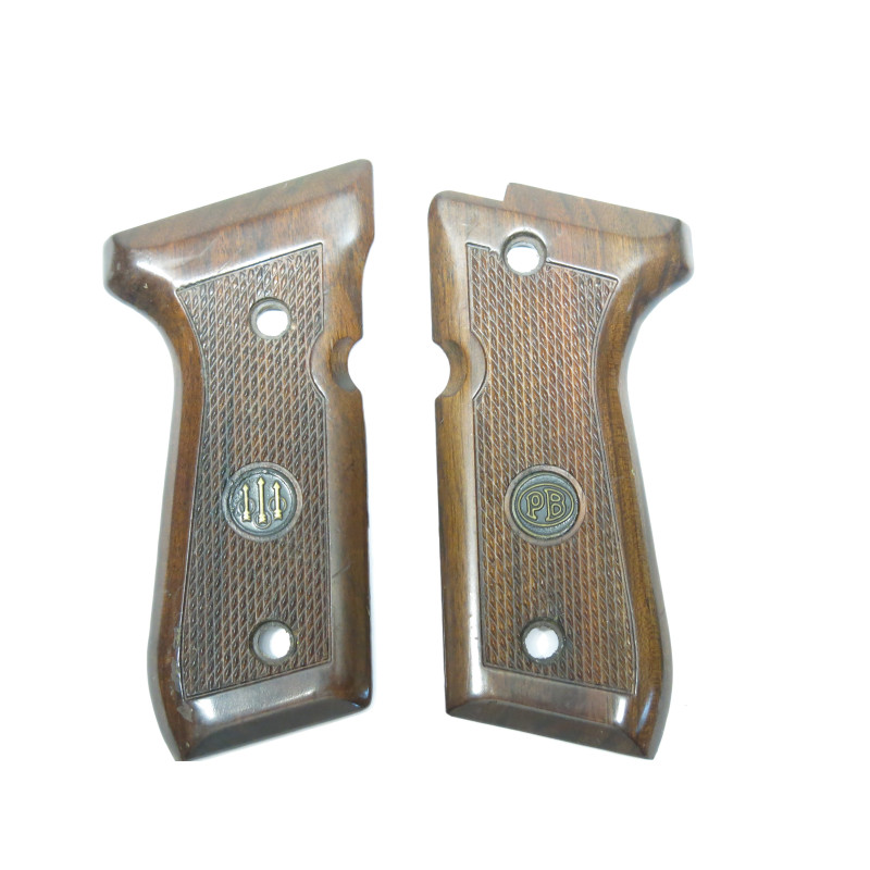 Plaquettes bois  de crosse pistolet Beretta 92 ref cr10 box 217 